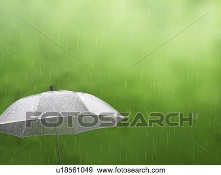 Rain Falling on Umbrella View Large Photo Image Stock Photo - Rain Falling on Umbrella. Fotosearch