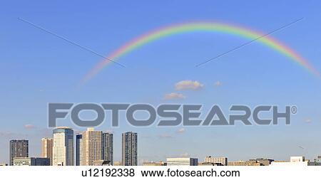 Stock Photo - Rainbow Over Toyosu. Fotosearch