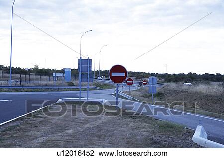 Stock Image - Roads, Loire Valley, France. Fotosearch