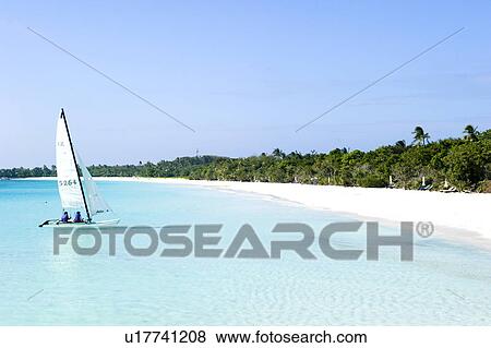 Sail Boat at Beach View Large Photo Image Stock Photo - Sail Boat at Beach. Fotosearch
