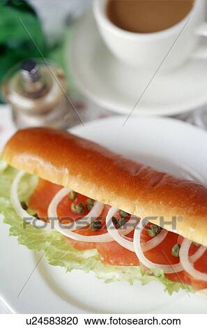 Salmon sandwich View Large Photo Image Stock Image - Salmon sandwich. Fotosearch