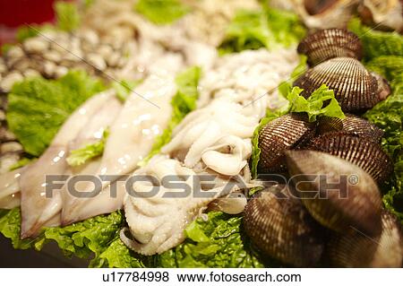 Stock Photo - Seafood at Dongdaemun Market, Seoul, South Korea. Fotosearch