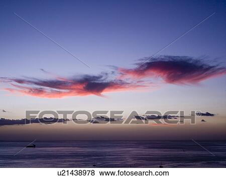 Seascape at Twilight View Large Photo Image Stock Photo - Seascape at Twilight. Fotosearch