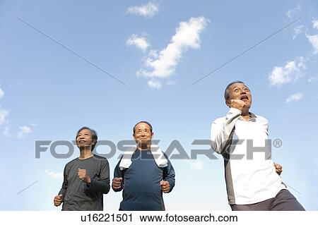 Senior men jogging View Large Photo Image Stock Image - Senior men jogging. Fotosearch