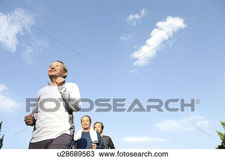 Senior men jogging View Large Photo Image Stock Image - Senior men jogging. Fotosearch