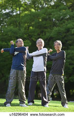 Senior men stretching View Large Photo Image Picture - Senior men stretching. Fotosearch
