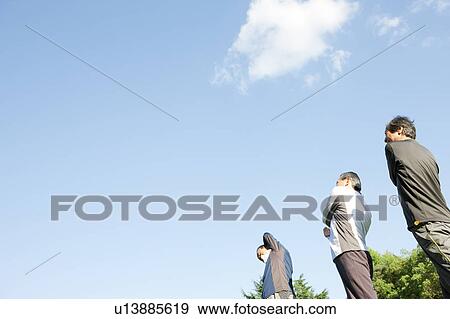 Senior men stretching View Large Photo Image Stock Photo - Senior men stretching. Fotosearch