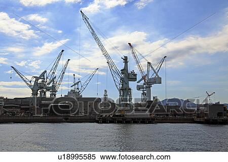 Shipbuilding plant, Kobe city, Hyogo Prefecture, Honshu, Japan View Large Photo Image Stock Photography - Shipbuilding plant, Kobe city, Hyogo Prefecture, Honshu, Japan. Fotosearch