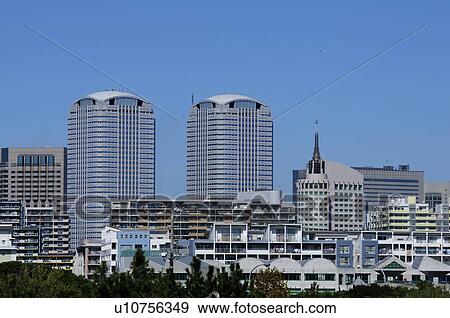 Skyline at Makuhari, Chiba Prefecture, Japan View Large Photo Image Stock Photo - Skyline at Makuhari, Chiba Prefecture, Japan . Fotosearch