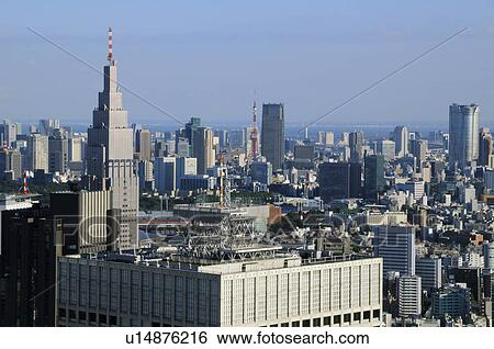 Skyline of Tokyo, Japan View Large Photo Image Stock Photograph - Skyline of Tokyo, Japan. Fotosearch
