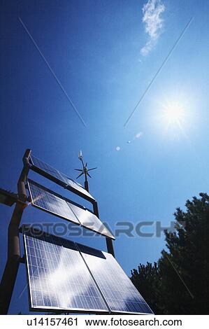 Sun Shining Over Solar Panels View Large Photo Image Stock Image - Sun Shining Over Solar Panels. Fotosearch