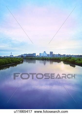 Sunrise Over Town and City View Large Photo Image Stock Photo - Sunrise Over Town and City. Fotosearch