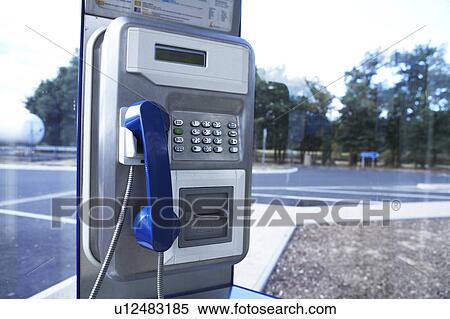 Stock Photography - Telephone Booth, Loire Valley, France. Fotosearch