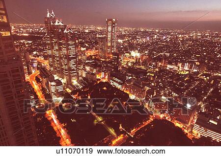 Tokyo Cityscape at Night View Large Photo Image Stock Photo - Tokyo Cityscape at Night. Fotosearch