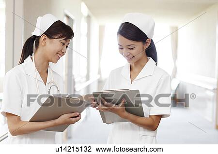 Stock Image - Two Nurses. Fotosearch