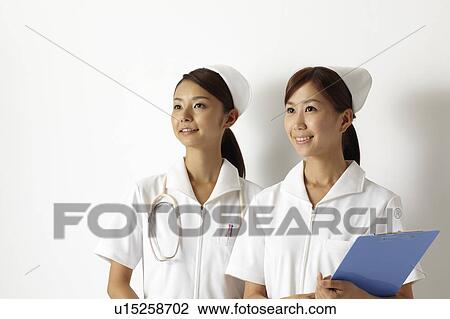 Stock Image - Two Nurses. Fotosearch