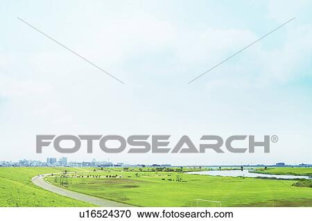 View of River and Distant City View Large Photo Image Stock Image - View of River and Distant City. Fotosearch