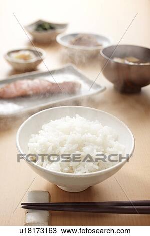 White rice in a bowl View Large Photo Image Stock Image - White rice in a bowl. Fotosearch