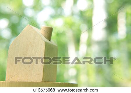 Stock Photo - Wooden Model House. Fotosearch