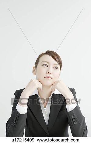 Young Businesswoman Thinking View Large Photo Image Stock Photo - Young Businesswoman Thinking. Fotosearch