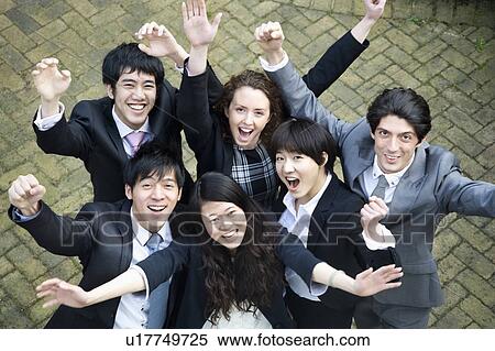 Businesspeople celebrating success View Large Photo Image Stock Photography - Businesspeople celebrating success. Fotosearch