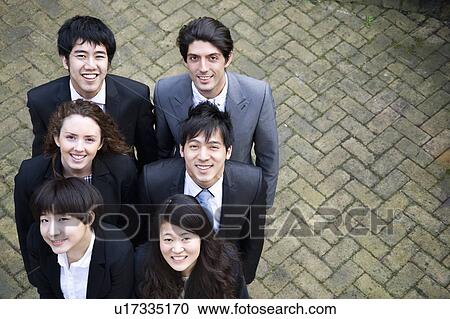 Happy multi ethnic business group View Large Photo Image Stock Image - Happy multi ethnic business group. Fotosearch