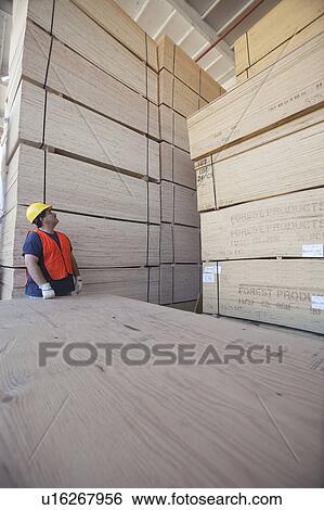 Male worker working in warehouse View Large Photo Image Stock Photograph - Male worker working in warehouse. Fotosearch