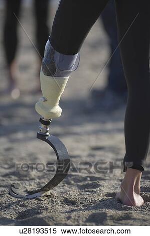 Stock Photography - Person with prosthetic leg. Fotosearch