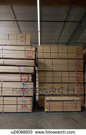 Stack of wooden plywood with markings in warehouse View Large Photo Image Stock Image - Stack of wooden plywood with markings in warehouse. Fotosearch