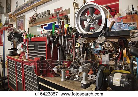 Work tools in automobile workshop View Large Photo Image Stock Photo - Work tools in automobile workshop. Fotosearch