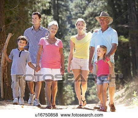 3 Generation family on country walk View Large Photo Image Stock Photo - 3 Generation family on country walk. Fotosearch