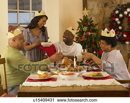 Stock Photography of Adult African American family having ...
