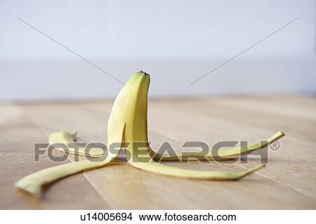 Banana skin on floor View Large Photo Image Picture - Banana skin on floor. Fotosearch