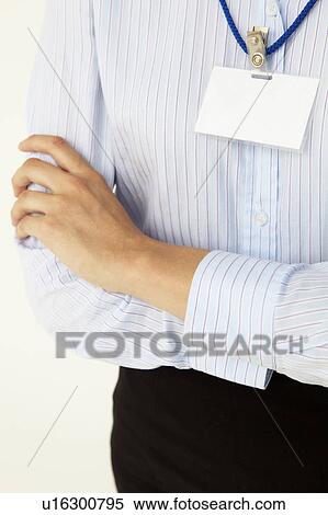 Blank business badge isolated on white View Large Photo Image Stock Photography - Blank business badge isolated on white. Fotosearch