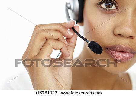 Stock Photo - Call center operator. Fotosearch