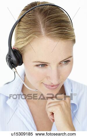Stock Photography - Call center operator. Fotosearch