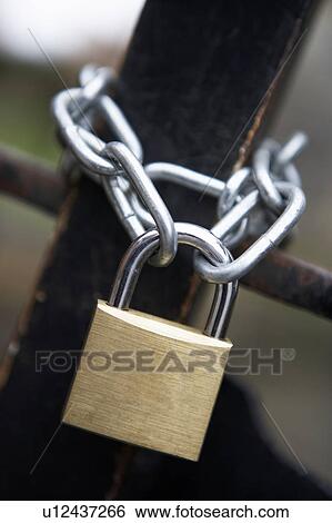 Chain and padlock View Large Photo Image Stock Photograph - Chain and padlock. Fotosearch