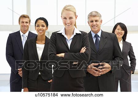 Picture - Confident business people. Fotosearch