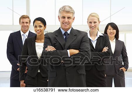 Stock Image - Confident business people. Fotosearch