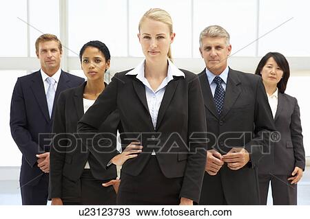 Stock Image - Confident business people. Fotosearch