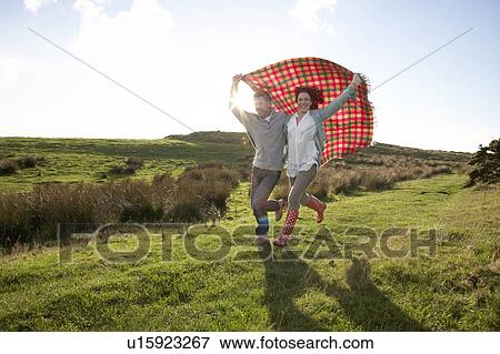 Stock Photo - Couple in countryside. Fotosearch
