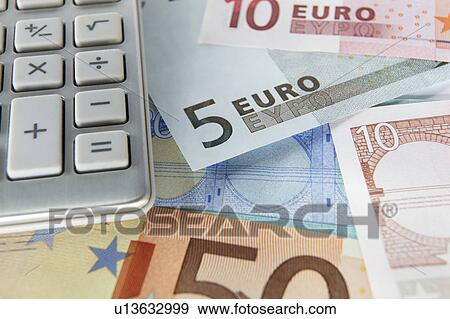 Detail euro notes and calculator View Large Photo Image Stock Photo - Detail euro notes and calculator. Fotosearch