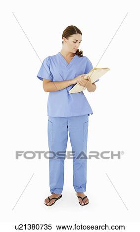 Stock Photography - Female hospital worker. Fotosearch