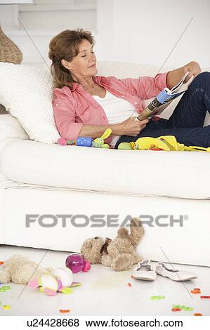 Stock Photo - Grandmother enjoying a rest. Fotosearch