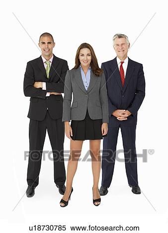 Stock Photography - Group Of Businesspeople In Studio. Fotosearch