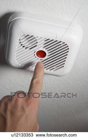 Stock Image - Home smoke alarm. Fotosearch