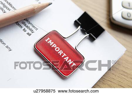 Stock Photography - Important document. Fotosearch