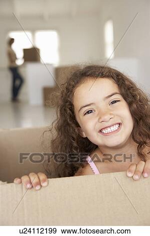 Little girl in new home View Large Photo Image Stock Photo - Little girl in new home. Fotosearch