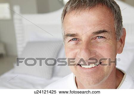 Stock Photography - Mid age man head and shoulders. Fotosearch