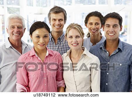 Mixed group business people in office View Large Photo Image Stock Image - Mixed group business people in office. Fotosearch